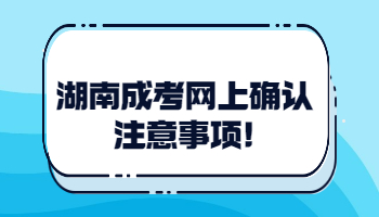 湖南成考網(wǎng)上確認