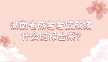 湖南省成考考試成績(jī)什么時(shí)候出來(lái)